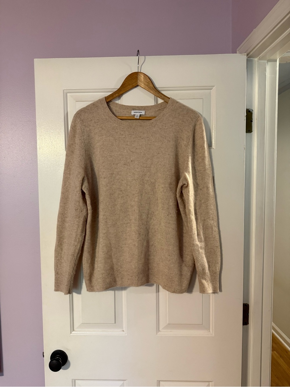 Nordstrom Cashmere Beige Crewneck Sweater